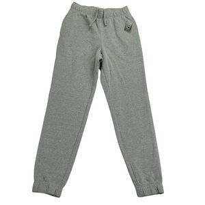 Ideology Mens Solid Fleece Drawstring Jogger Sweatpants Heather Gray S
